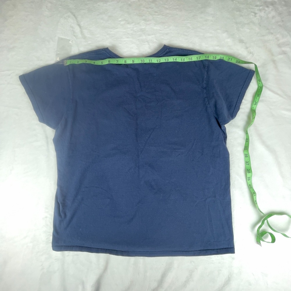 Gildan Shirt Womens XL‎ Blue Denny & Dunipace Graphic Short Sleeve Pullover Tee - Picture 4 of 5